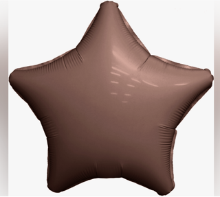 Шар (18''/46 см) Звезда, Шоколад, 1 шт. фелекс
